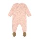 Lässig - Baby Schlafanzug mit Füßen GOTS - Pyjama Cozy Colors, Dots powder pink Gr. 50-56 (A)