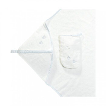 STOKKE - Kapuzenbadetuch 80 x 80 cm Blue see (A)