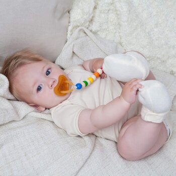 Grünspecht - Baby-Wärmesöckchen Gr.1 (0-6 Monate) natur (A)