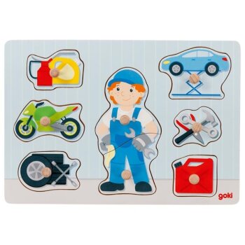 Goki - Steckpuzzle Automechaniker (A)