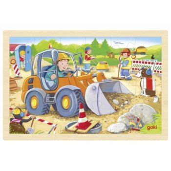Goki - Einlegepuzzle Baustelle (A)