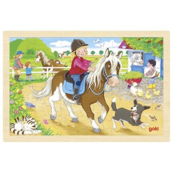 Goki - Einlegepuzzle Ponyhof