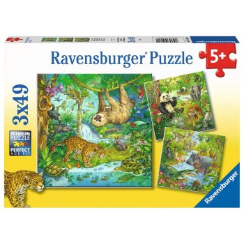 Ravensburger - Im Urwald PUZZLE (3 x 49 TEILE)