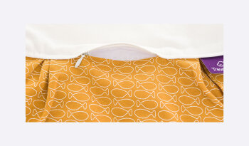 Träumeland - Babyschlafsack LIEBMICH 3-tlg. Fische gold Gr. 56/62 (A)