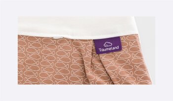 Träumeland - Babyschlafsack LIEBMICH 3-tlg. Fische braun Gr. 56/62 (A)