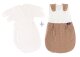 Träumeland - Babyschlafsack LIEBMICH 3-tlg. Fische braun Gr. 56/62 (A)