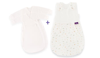 Träumeland - Babyschlafsack LIEBMICH 3-tlg. Naturlieb grün Gr. 68/74 (A)