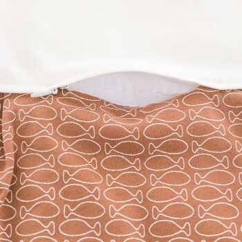 Träumeland - Baby-Ganzjahresschlafsack LIEBMICH Fische braun Gr. 68/74 (A)