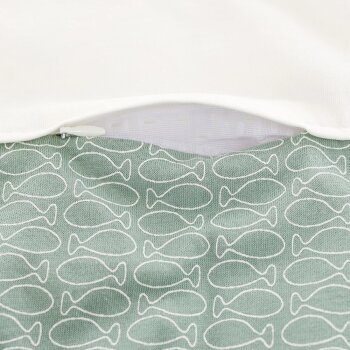 Träumeland - Baby-Ganzjahresschlafsack LIEBMICH Fische mint Gr. 50/56