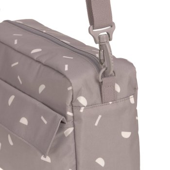 Lässig - Kinderwagentasche - Blocks Taupe, Grau