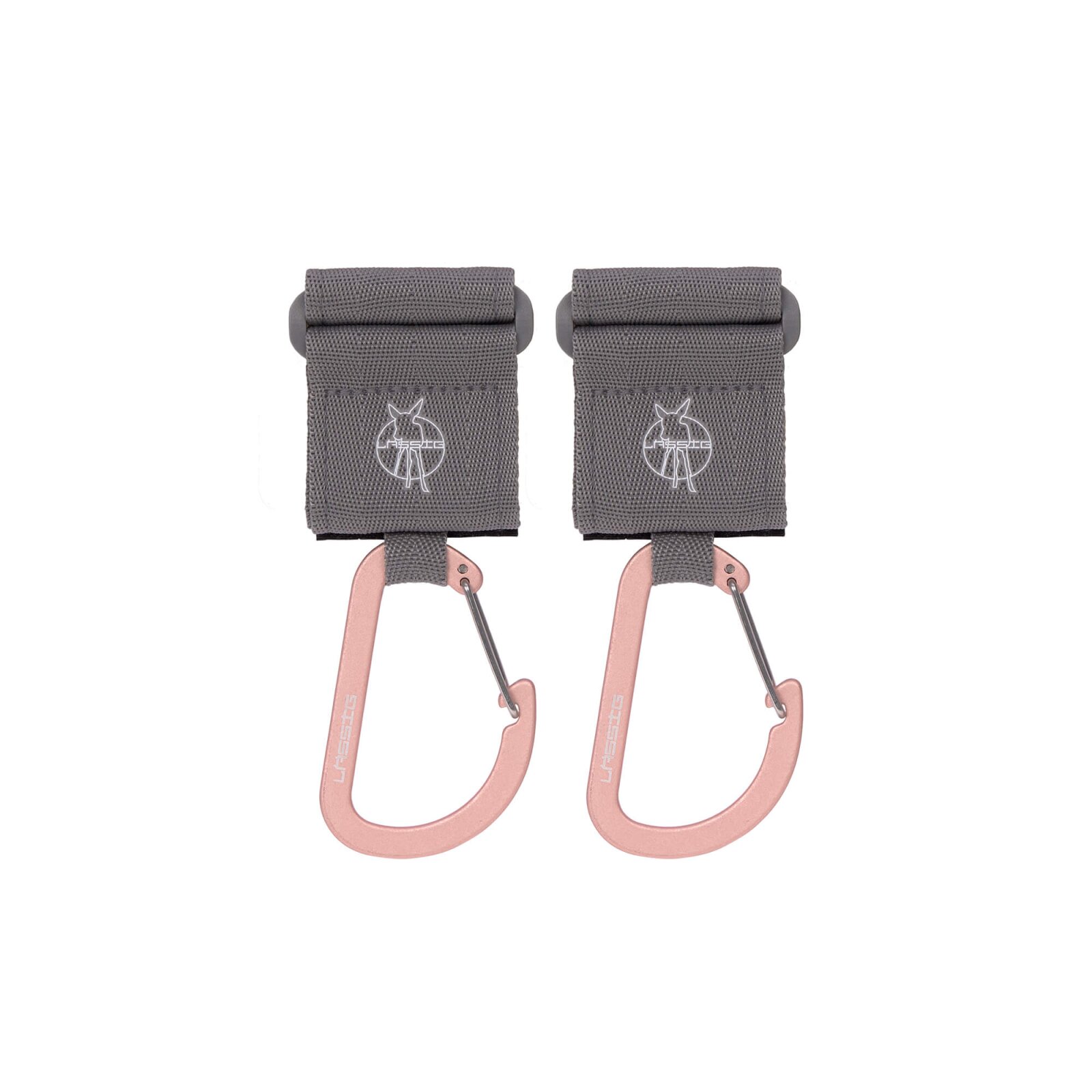 Lssig Kinderwagenhaken 2er Set Karabiner Grau