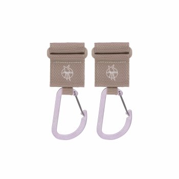 Lässig - Kinderwagenhaken 2er Set - Karabiner, Beige...