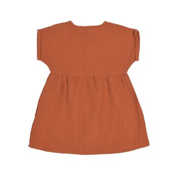 Lässig - Musselin-Kleid - Bio-Baumwolle, Rust, 13-24 Monate