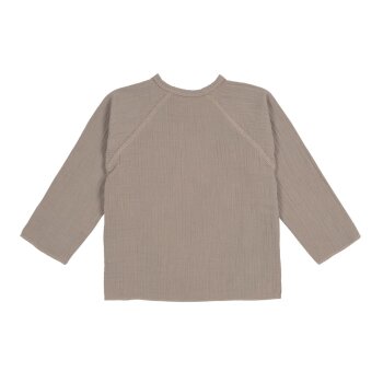 Lässig - Musselin-Kimonoshirt Bio-Baumwolle - Taupe, Gr. 74/80 (A)