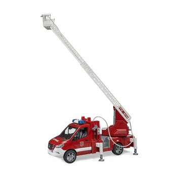 Bruder - MB Sprinter Feuerwehr mit Drehleiter, Pumpe und Light & Sound Modul 02673 (1:16) (A)