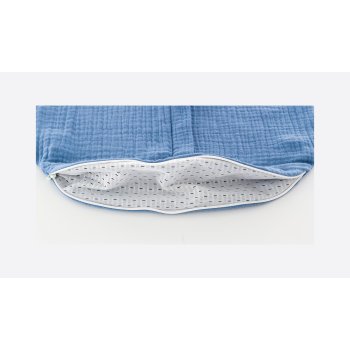 Träumeland - Sommerschlafsack LIEBMICH Baumwollmusselin, hellblau, Größe 60 (1)
