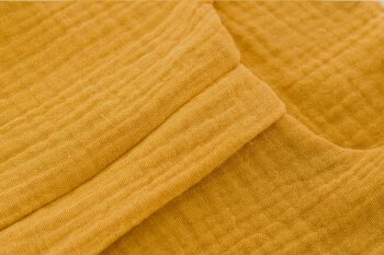 Träumeland - Sommer-Schlafsack Baumwoll-Musselin (0,5 TOG) senfgelb Gr. 90