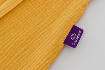 Träumeland - Sommer-Schlafsack Baumwoll-Musselin (0,5 TOG) senfgelb Gr. 90