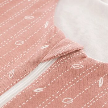 Träumeland - Sommer-Schlafsack GOTS (1,0 TOG) Blätter rosa Gr. 70 (A)