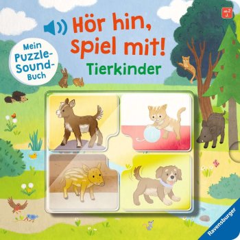 Ravensburger - Hör hin, spiel mit! Mein Puzzle-Soundbuch Tierkinder