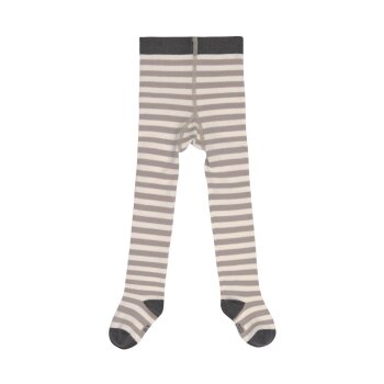 Lässig - Strumpfhose Bio-Baumwolle Stripes - Taupe Milky, 2-4 Jahre