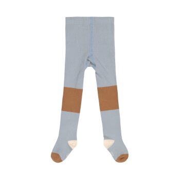 Lässig - Strumpfhose Block Stripe - Light Blue, Caramel, 0-2 Monate