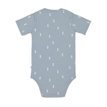Lässig - Kurzarm-Body Blocks Light Blue, Gr. 74/80, 7-12 Monate