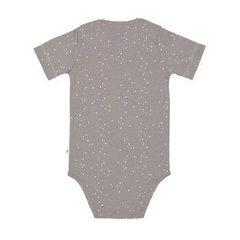 Lässig - Kurzarm-Wickelbody Bio-Baumwolle - Sprinkle Taupe, Gr. 62/68