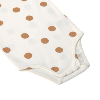 Lässig - Langarm-Body Big Dots Milky - Amerikanischer Ausschnitt, Gr. 86/92