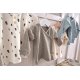 Lässig - Langarmshirt Bio-Baumwolle - Sprinkle Taupe, Gr. 86/92