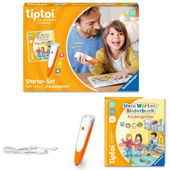 Ravensburger - tiptoi - Starter-Set: Stift und Wörter-Bilderbuch "Kindergarten" (A)