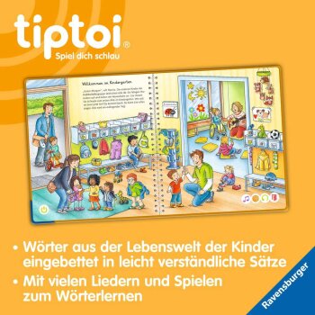 Ravensburger - tiptoi - Starter-Set: Stift und Wörter-Bilderbuch "Kindergarten" (A)