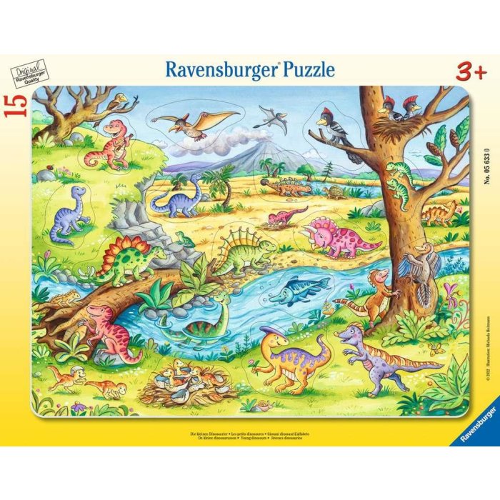 Ravensburger - Die kleinen Dinosaurier RAHMENPUZZLE (15 TEILE)