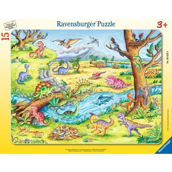 Ravensburger - Die kleinen Dinosaurier RAHMENPUZZLE (15...