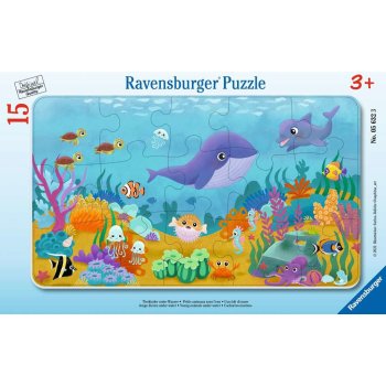 Ravensburger - Tierkinder unter Wasser RAHMENPUZZLE (15...