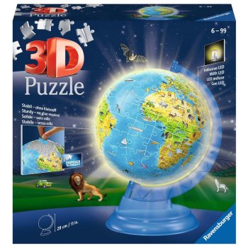 Ravensburger - 3D Puzzle Kinderglobus mit Licht