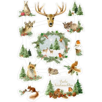 Coppenrath - Zauberhafte Weihnachten - Glanzbilder/Oblaten Winterwelt, sort. (A)