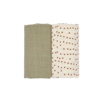 Lässig - Mulltücher 2er Set M, Karamell (organic in conversion) (A)