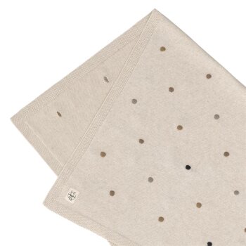 Lässig - Babydecke - Knitted Blanket GOTS, Dots Nature