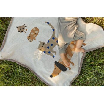 Lässig - Babydecke - Knitted Blanket GOTS, Little Mateys Royal Blau