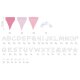 Goki - Buchstabenwimpelkette rosa, mit 10 Wimpeln