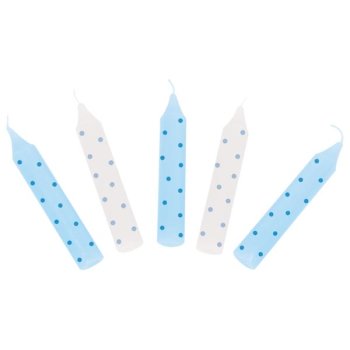 Goki - Geburtstagskerzen-Set, blau gepunktet