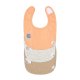 Lässig - Spucklätzchen 3er Set - Baumwolle (bio), Apricot Hellgrau Beige (3)