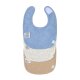 Lässig - Spucklätzchen 3er Set - Baumwolle (bio), Blau Hellgrau Beige (3)