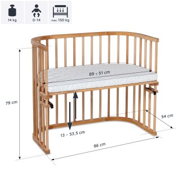 babybay - Beistellbett Maxi KERNBUCHE-GEÖLT