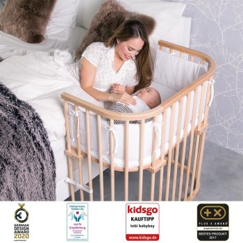 babybay - Beistellbett Boxspring NATUR-LACKIERT