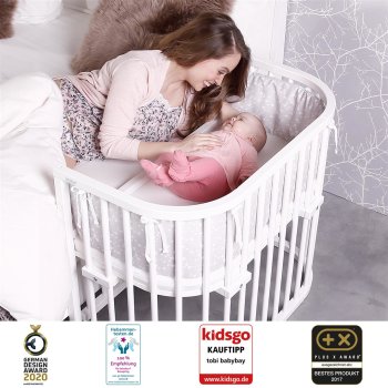 babybay - Beistellbett Maxi Comfort Plus WEISS-LACKIERT