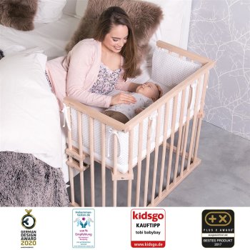 babybay - Beistellbett Midi NATUR-UNBEHANDELT