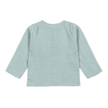Lässig - Musselin Langarmshirt Bio-Baumwolle - Silver Grey, Gr. 74/80 (A)