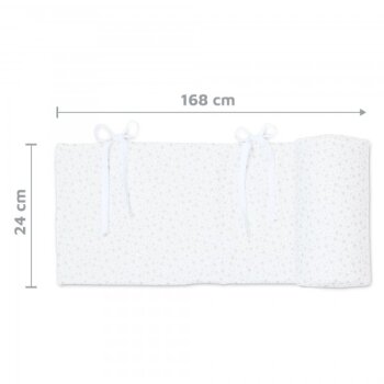 babybay - Nestchen weiß Glitzersterne silber (Maxi,Boxspring,Comfort)